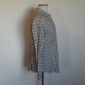 Cream/Taupe Cotton Sonoma Western Snap Shirt